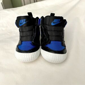 Nike Air Jordan 1 Crib  Booties/Shoes -AT3745-007 -Sz 2C -3-6 Months -Black/Blue